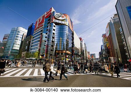Crowded street in commercial district View Large Photo Image Stock Image - Crowded street in commercial district. Fotosearch