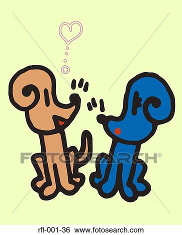 Doggie couple View Large Photo Image Stock Photograph - Doggie couple. Fotosearch