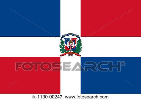 Stock Photo - Dominican Republic National Flag. Fotosearch