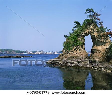 Doumon Rock At, Shika Town, Ishikawa Prefecture, Japan View Large Photo Image Stock Photo - Doumon Rock At, Shika Town, Ishikawa Prefecture, Japan. Fotosearch