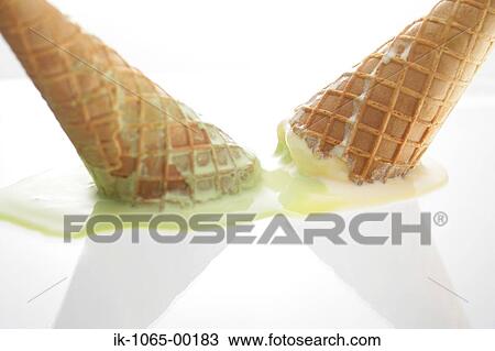 Fallen Ice Cream Cone, Melting View Large Photo Image Stock Image - Fallen Ice Cream Cone, Melting. Fotosearch