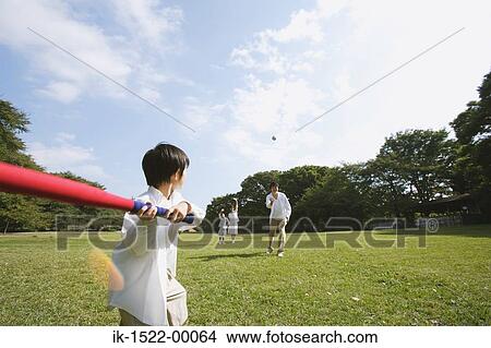 Family Playing Baseball View Large Photo Image Picture - Family Playing Baseball. Fotosearch