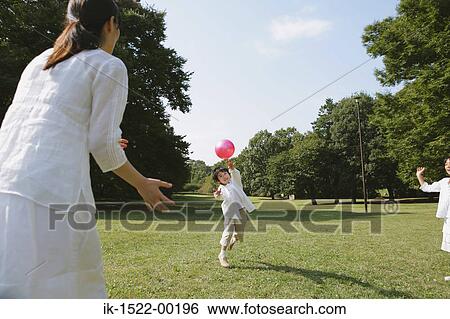 Family Throwing around a Ball View Large Photo Image Stock Photograph - Family Throwing around a Ball. Fotosearch