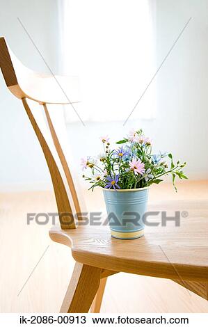 Flower Vase on Chair View Large Photo Image Stock Image - Flower Vase on Chair. Fotosearch