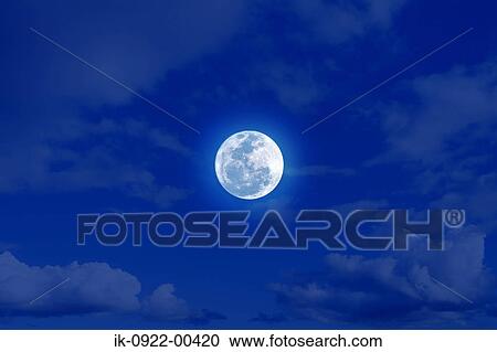 Full Moon in Cloudy Sky View Large Photo Image Stock Image - Full Moon in Cloudy Sky. Fotosearch