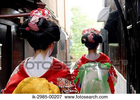 Geisha Wearing Traditional Costume in Kyoto, Japan View Large Photo Image Stock Photo - Geisha Wearing Traditional Costume in Kyoto, Japan. Fotosearch