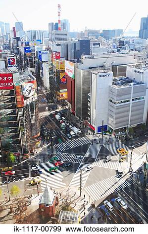 Ginza, Tokyo View Large Photo Image Stock Photo - Ginza, Tokyo. Fotosearch