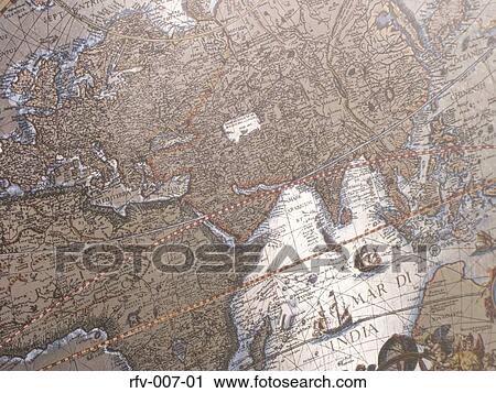 Stock Image - Globe Surface. Fotosearch