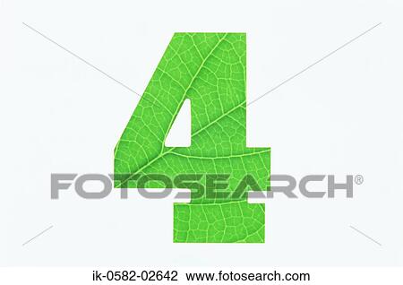Green Number 4 on White Background View Large Photo Image Stock Image - Green Number 4 on White Background. Fotosearch