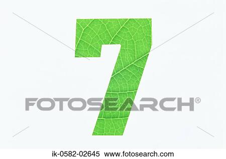 Green Number 7 on White Background View Large Photo Image Stock Photography - Green Number 7 on White Background. Fotosearch