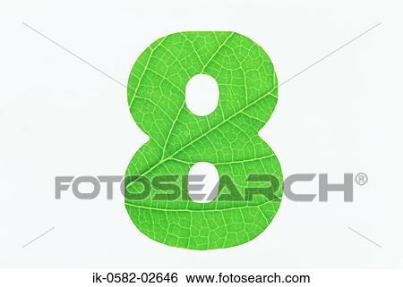 Green Number 8 on White Background View Large Photo Image Stock Photograph - Green Number 8 on White Background. Fotosearch