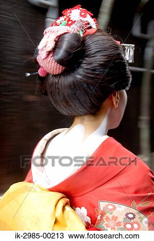 Hairstyle of Geisha View Large Photo Image Stock Image - Hairstyle of Geisha. Fotosearch