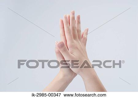 Hands Meeting Together in Studio View Large Photo Image Stock Photo - Hands Meeting Together in Studio. Fotosearch