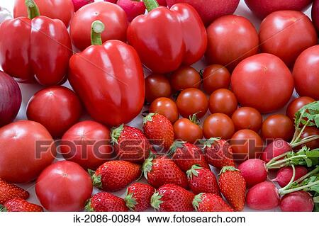 Picture - Hood Collection of Mixed Fruit and Vegetables. Fotosearch