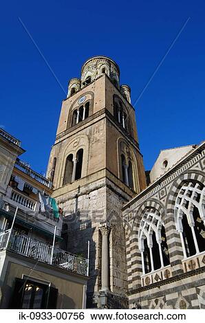 Italy Duomo in Amalfian Coast View Large Photo Image Stock Photograph - Italy Duomo in Amalfian Coast. Fotosearch