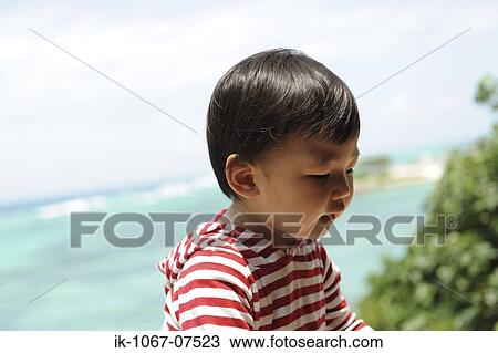 Japanese boy on the beach View Large Photo Image Stock Image - Japanese boy on the beach. Fotosearch