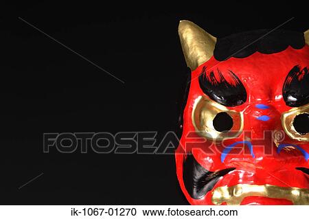 Japanese 'Oni' devil mask View Large Photo Image Stock Image - Japanese 'Oni' devil mask. Fotosearch