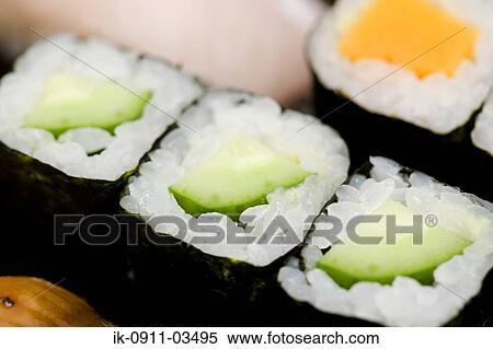 Japanese Sushi Rolls View Large Photo Image Stock Photography - Japanese Sushi Rolls. Fotosearch