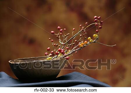 Stock Image - Japanese Twigs in Bowl. Fotosearch