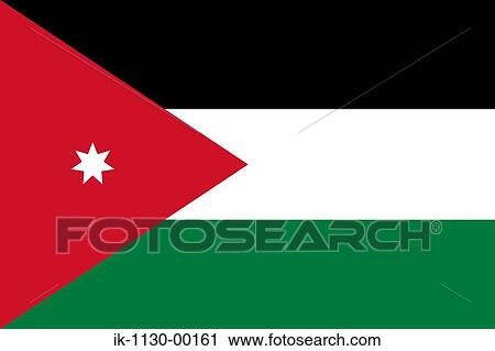 Stock Image - Jordan National Flag. Fotosearch