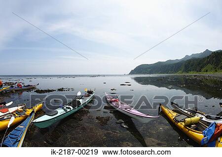 Kayak at the Edge of River, Japan View Large Photo Image Stock Photo - Kayak at the Edge of River, Japan. Fotosearch