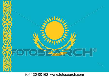 Stock Image - Kazakhstan National Flag. Fotosearch