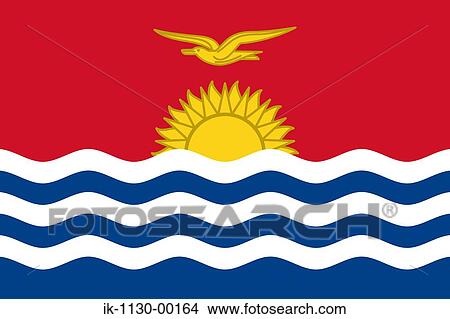 Kiribati National Flag View Large Photo Image Picture - Kiribati National Flag. Fotosearch