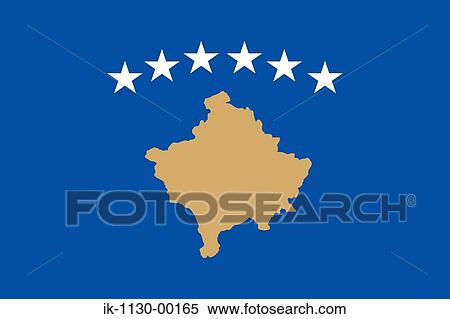 Kosovo National Flag View Large Photo Image Stock Photography - Kosovo National Flag. Fotosearch