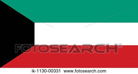 Stock Image - Kuwait National Flag. Fotosearch