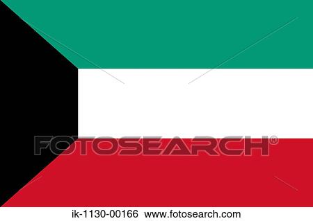 Kuwait National Flag View Large Photo Image Stock Photograph - Kuwait National Flag. Fotosearch