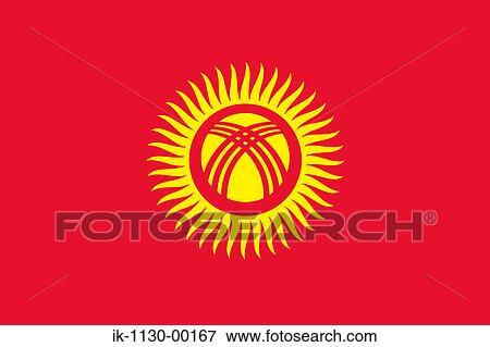 Stock Photo - Kyrgyz Republic National Flag. Fotosearch