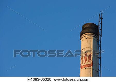 Ladder on chimney against blue sky View Large Photo Image Stock Image - Ladder on chimney against blue sky. Fotosearch