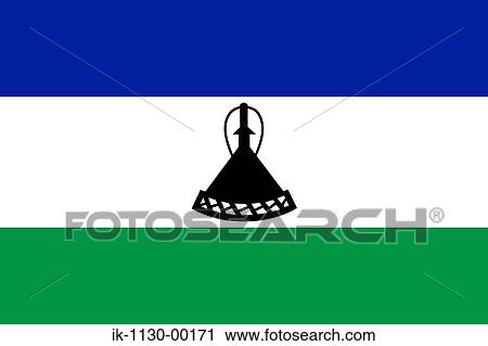 Lesotho National Flag View Large Photo Image Stock Image - Lesotho National Flag. Fotosearch