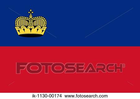 Picture - Liechtenstein National Flag. Fotosearch