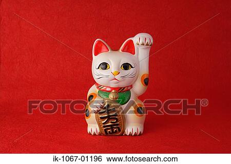 'Maneki Neko' doll View Large Photo Image Stock Photograph - 'Maneki Neko' doll . Fotosearch