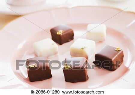 Milk Chocolates in a Plate View Large Photo Image Stock Image - Milk Chocolates in a Plate. Fotosearch