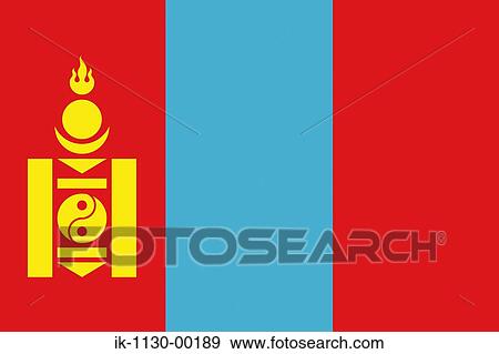 Mongolian National Flag View Large Photo Image Stock Photo - Mongolian National Flag. Fotosearch