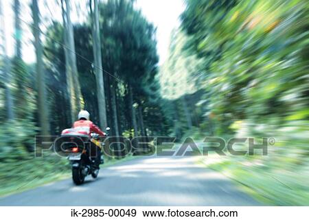 Stock Photo - Motorbike at Daisen Mountain Tottori Prefecture, Japan. Fotosearch