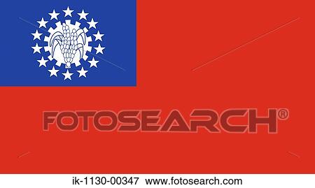Myanmar National Flag View Large Photo Image Stock Photo - Myanmar National Flag. Fotosearch