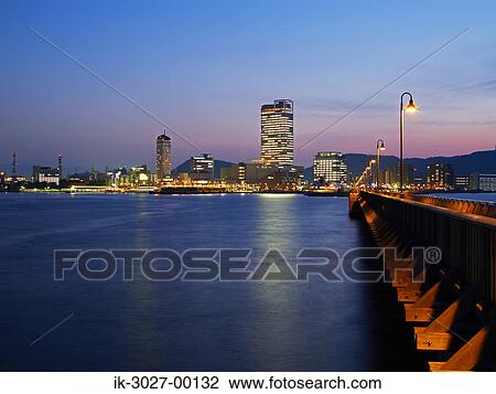 Night View of Illuminated Skyscraper View Large Photo Image Stock Image - Night View of Illuminated Skyscraper . Fotosearch