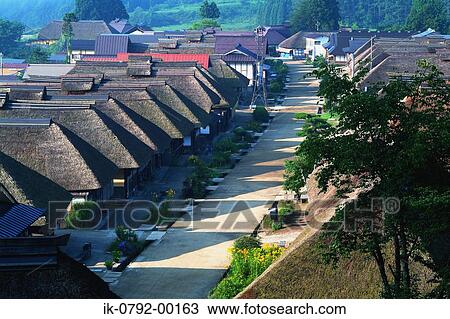 Ochi Hotel Shimogo Fukushimaa Thatch Roof, Japan View Large Photo Image Stock Image - Ochi Hotel Shimogo Fukushimaa Thatch Roof, Japan. Fotosearch