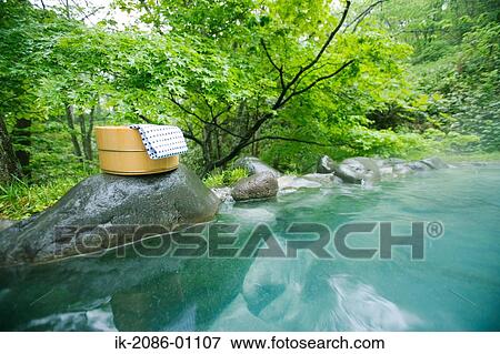 Stock Photo - Oirase Stream Hot Spring, Aomori Prefecture. Fotosearch