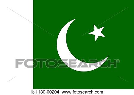 Picture - Pakistan National Flag. Fotosearch
