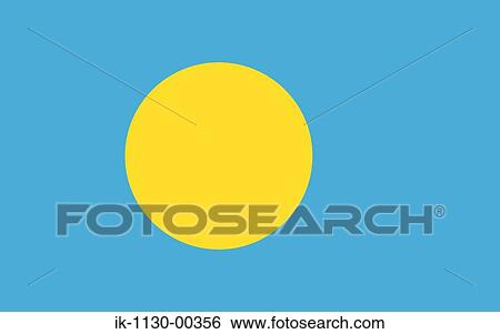 Stock Photograph - Palau, National Flag. Fotosearch