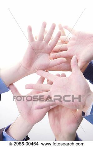 Picture - Palms of Businessmen. Fotosearch