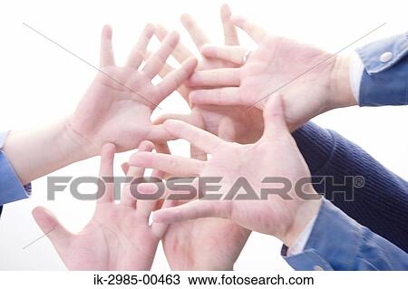 Stock Image - Palms of Businessmen. Fotosearch