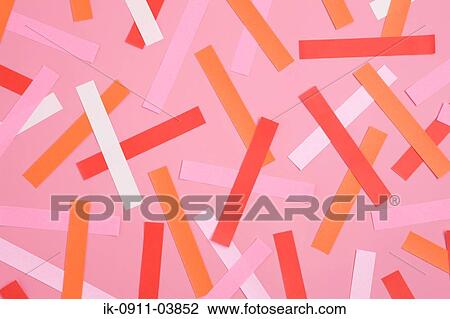 Paper strips on pink background View Large Photo Image Stock Image - Paper strips on pink background. Fotosearch