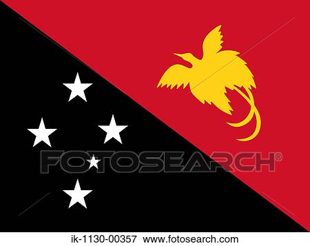 Stock Photo - Papua New Guinea National Flag. Fotosearch