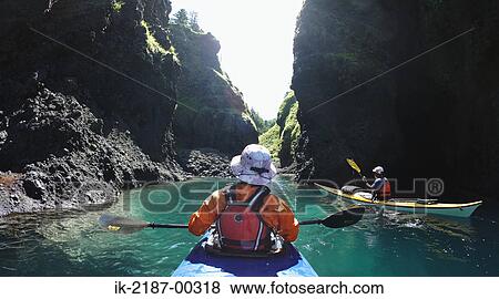 Person Boating on Kayak, Hokkaido, Japan  View Large Photo Image Stock Photo - Person Boating on Kayak, Hokkaido, Japan . Fotosearch