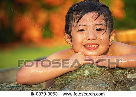 Portrait of smiling Japanese girl View Large Photo Image Stock Image - Portrait of smiling Japanese girl. Fotosearch